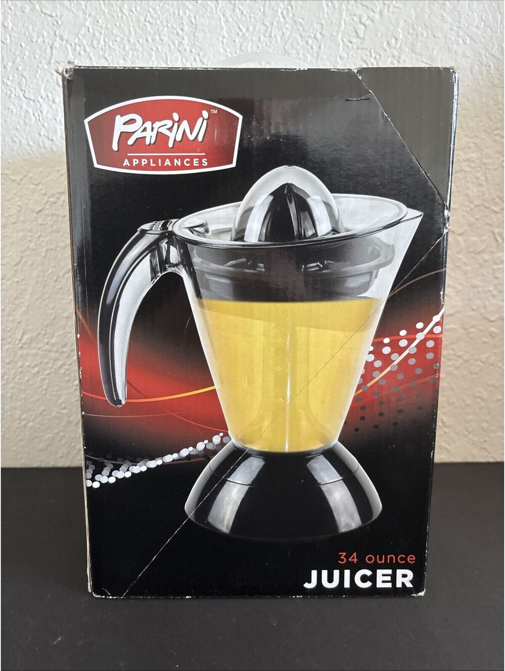 Parini Appliances 34 Oz Citrus Press Juicer - Black Electric Juicer NEW